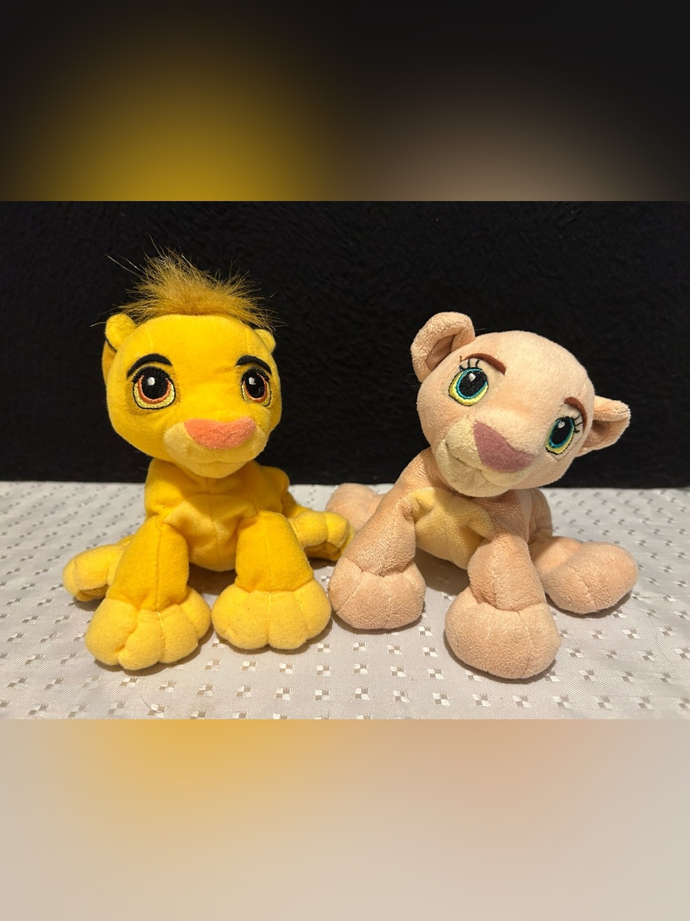 Simba and Nala Cubs Lion King Plush Toy Stuffed Disney Store Original